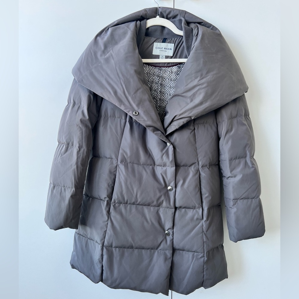 Cole Haan Grey Puffer Jacket